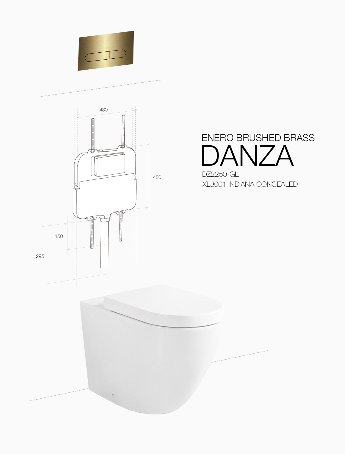 Enero Brushed Brass - XL3001