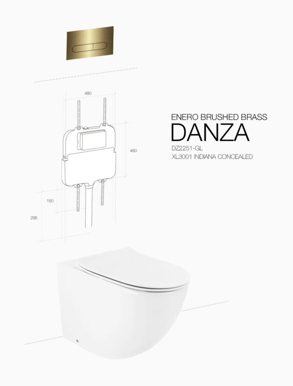 DANZA ENERO BRUSHED BRASS INDIANA