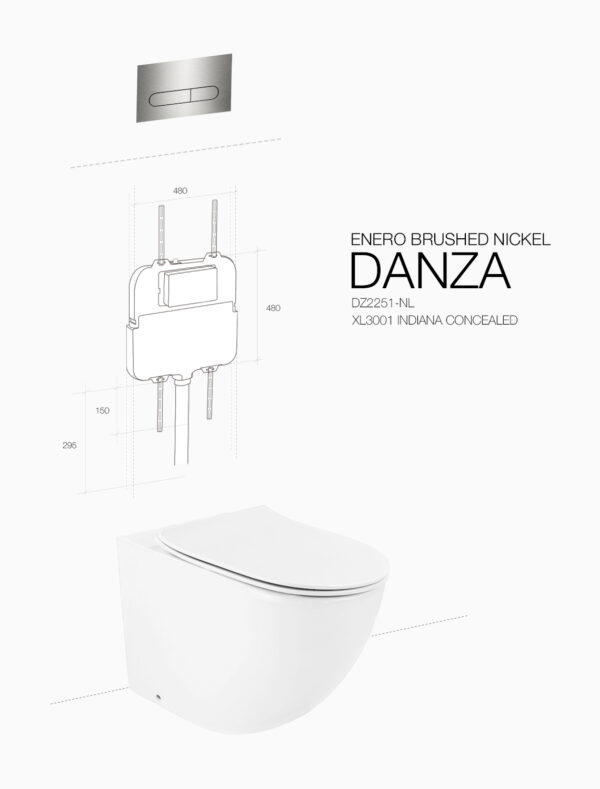 DANZA ENERO BRUSHED NICKEL INDIANA