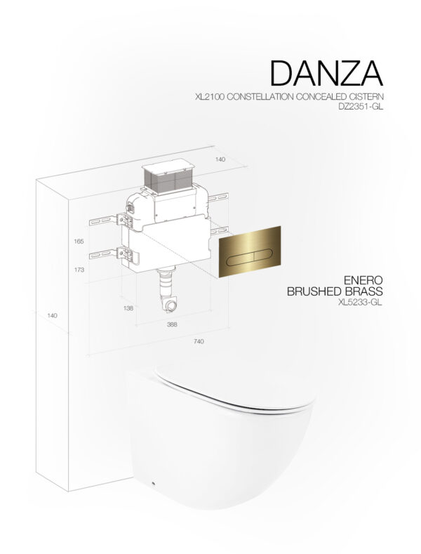 DANZA ENERO BRUSHED BRASS CONSTELLATION