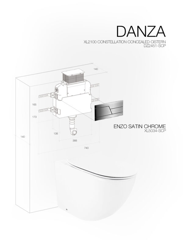 DANZA ENZO SATIN CHROME CONSTELLATION