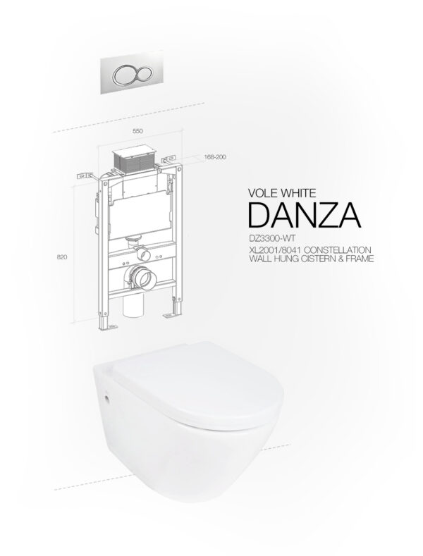DANZA WALL HUNG VOLE WHITE CONSTELLATION