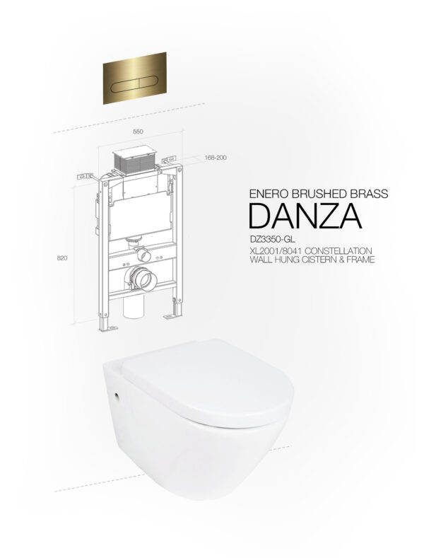 DANZA WALL HUNG ENERO BRUSHED BRASS CONSTELLATION