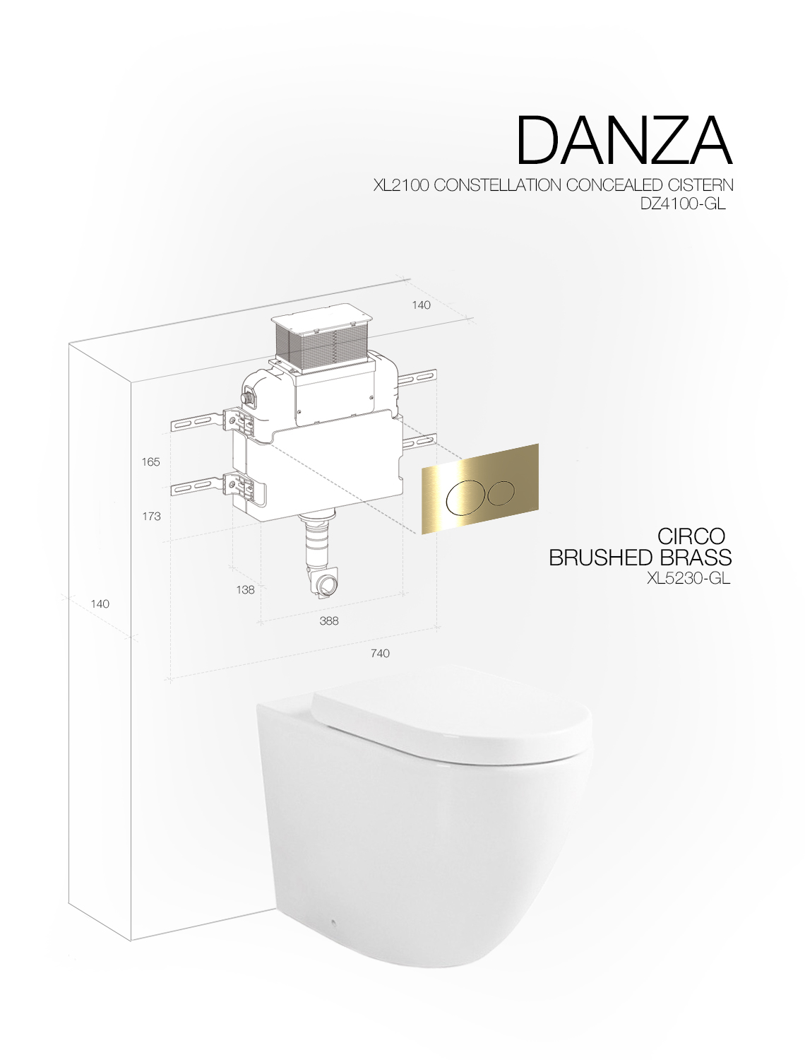 XL5230-GL Circo Brass - Flush