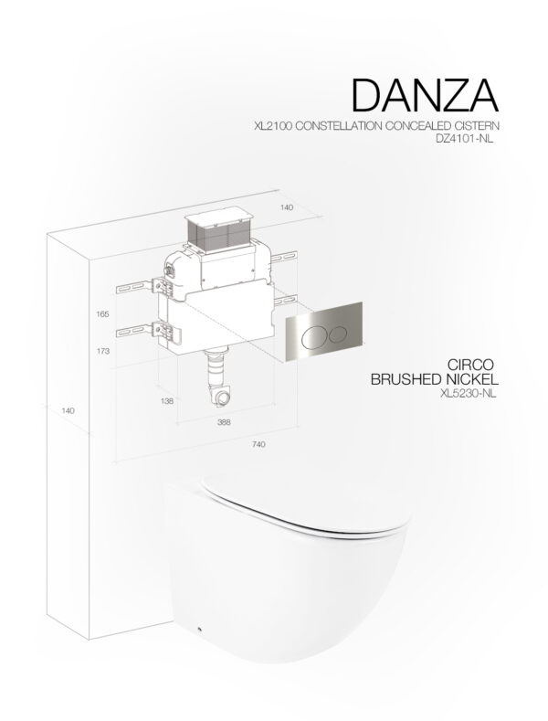 DANZA CIRCO BRUSHED NICKEL CONSTELLATION