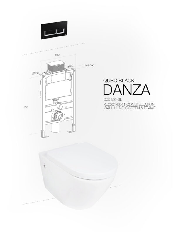 DANZA WALL HUNG QUBO BLACK CONSTELLATION