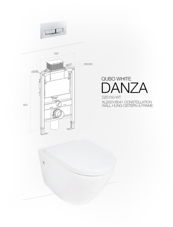 DANZA WALL HUNG QUBO WHITE CONSTELLATION