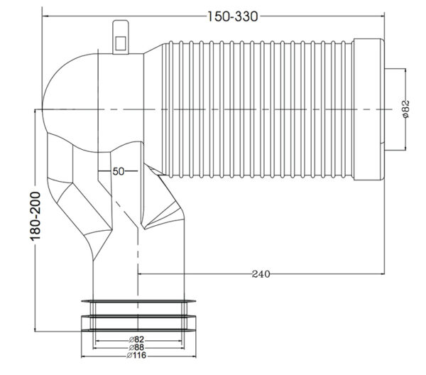 HORIZONTAL PAN CONNECTOR BEND