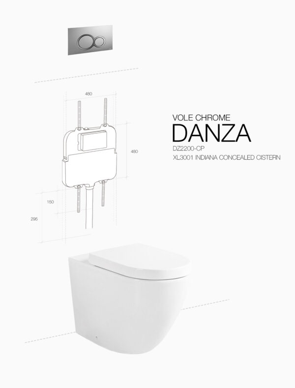 Vole Chrome Danza - Toilet