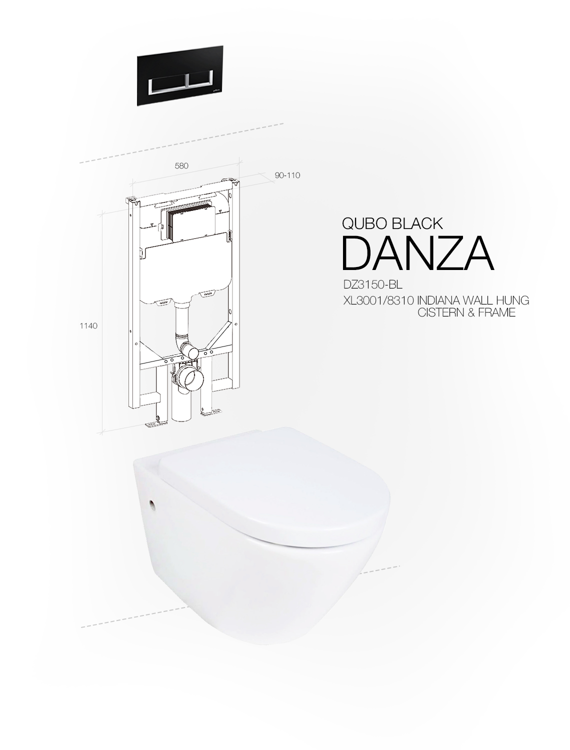 Qubo Black Danza DZ3150-BL