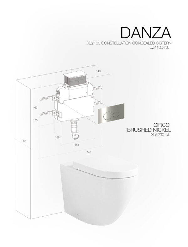 DANZA CIRCO BRUSHED NICKEL CONSTELLATION